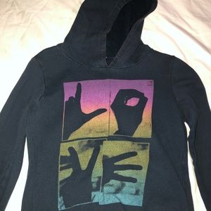 dELiA*s Navy Love Hoodie